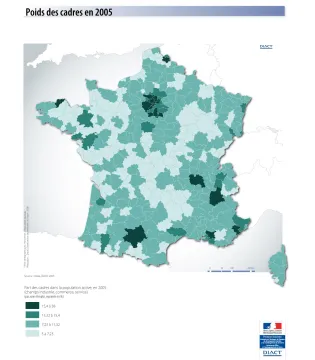 Poids des cadres en 2005