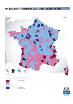 Part de la sph&egrave;re "r&eacute;sidentielle" dans la masse salariale en 2005