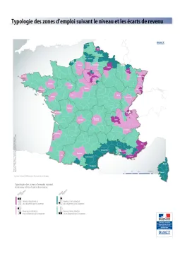 Typologie des zones d'emploi suivant le niveau et les &eacute;carts de revenu