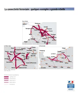 La connectivit&eacute; ferroviaire : quelques exemples &agrave; grande &eacute;chelle