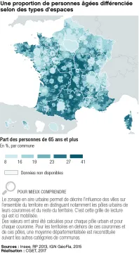 Une proportion de personnes &acirc;g&eacute;es diff&eacute;renci&eacute;e selon des types d'espaces