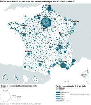 Plus de solitude dans les territoires peu denses de Bretagne, et dans le Massif central