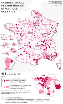 Conseils locaux de sant&eacute; mentale et politique de la ville au 1er janvier 2020