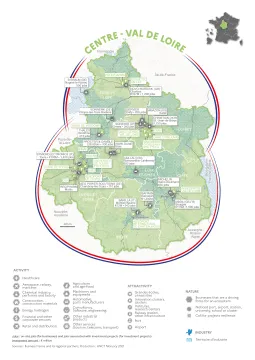 Principaux investissements en Centre-Val-de-Loire