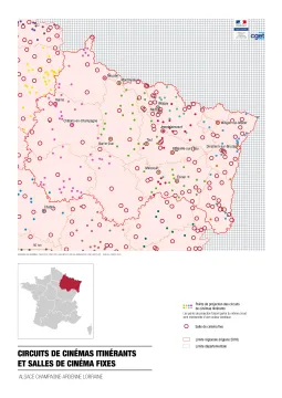 Circuits de cin&eacute;mas itin&eacute;rants et salles de cin&eacute;ma fixes dans la r&eacute;gion Grand Est