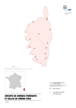 Circuits de cin&eacute;mas itin&eacute;rants et salles de cin&eacute;ma fixes dans la r&eacute;gion Corse