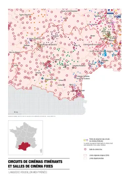 Circuits de cin&eacute;mas itin&eacute;rants et salles de cin&eacute;ma fixes dans la r&eacute;gion Occitanie
