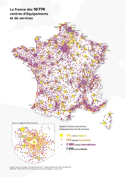 La France des 10 774 centres d'&eacute;quipements et de services