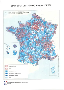 Sch&eacute;ma directeur, SCOT et types d'EPCI