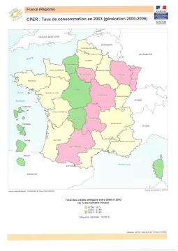 CPER : Taux de consommation en 2003