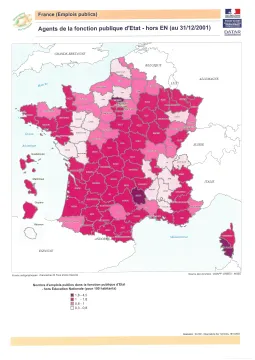 Agents de la fonction publique d'Etat - hors &eacute;ducation nationale en 2001
