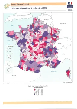 Poids des principales entreprises en 2000