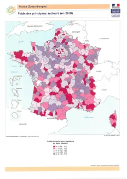 Poids des principaux secteurs en 2000