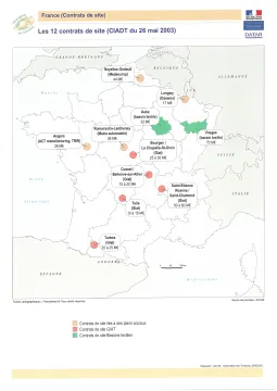 Les 12 contrats de site (CIADT du 26 mai 2003)