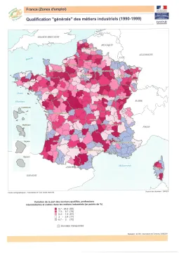 Qualification "g&eacute;n&eacute;rale" des m&eacute;tiers industriels (1990-1999)