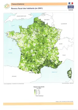 Revenu fiscal des habitants en 2001