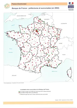 Banque de France : pr&eacute;fectures et succursales