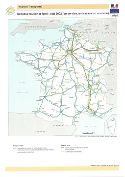 R&eacute;seaux routier et ferr&eacute; : &eacute;tat 2002