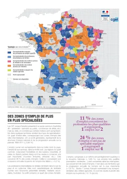 Des zones d'emploi du plus en plus sp&eacute;cialis&eacute;es