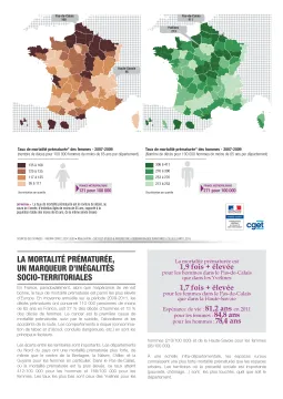La mortalit&eacute; pr&eacute;matur&eacute;e, un marqueur d'in&eacute;galit&eacute;s socio-territoriales