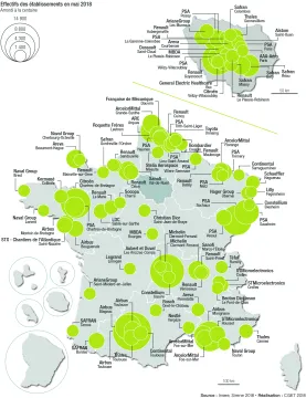 Le palmar&egrave;s des 100 plus grandes entreprises en effectifs dans l'industrie