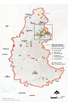Unit&eacute;s touristiques nouvelles (2007-2016)