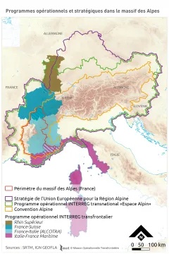 Programmes op&eacute;rationnels et strat&eacute;giques dans le massif des Alpes