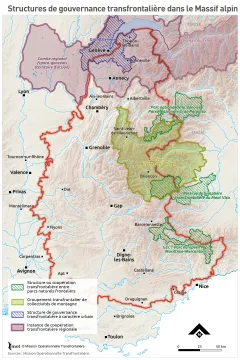 Structures de gouvernance transfrontali&egrave;re dans le massif alpin
