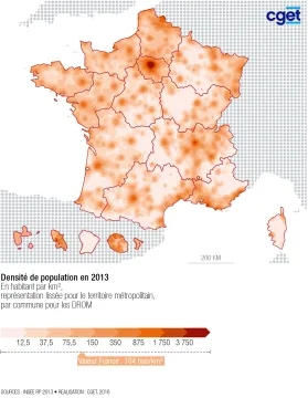 Densit&eacute;s de population liss&eacute;es