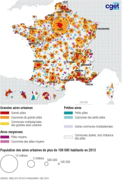 Zonage en aires urbaines (ZAU) et taille des grandes villes