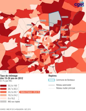 Taux de ch&ocirc;mage des 15-24 ans : zoom sur Bordeaux et sa p&eacute;riph&eacute;rie