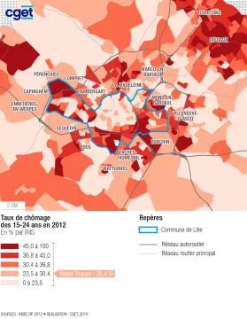 Taux de ch&ocirc;mage des 15-24 ans : zoom sur Lille et sa p&eacute;riph&eacute;rie