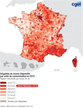 In&eacute;galit&eacute;s de revenus (rapport interd&eacute;cile)