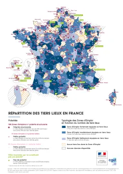 R&eacute;partition des Tiers-Lieux en France