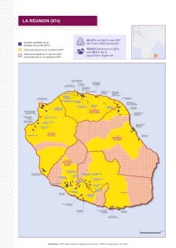 La R&eacute;union (974) : atlas des quartiers prioritaires de la politique de la ville 2022