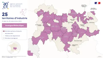 Territoires d'industrie 2023-2027 : Auvergne-Rh&ocirc;ne-Alpes