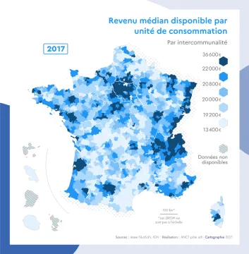 Revenu m&eacute;dian disponible par unit&eacute; de consommation
