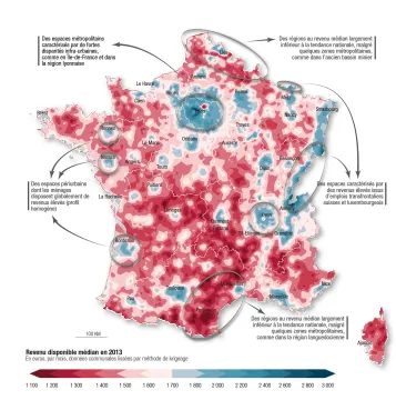 Revenu disponible m&eacute;dian en 2013
