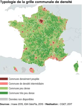 Typologie de la grille communale de densit&eacute;