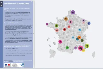 Carte interactive d'acc&egrave;s aux portraits de m&eacute;tropoles