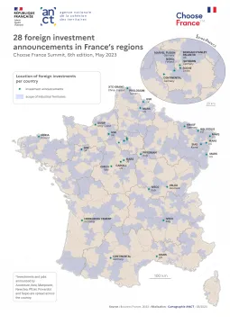 28 foreign investment announcements in France's r