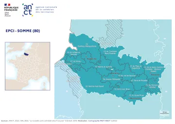 Carte d&eacute;partementale des EPCI en 2023 : Somme