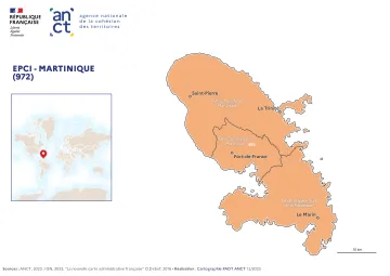 Carte d&eacute;partementale des EPCI en 2023 : Martinique