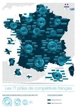Les 71 p&ocirc;les de comp&eacute;titivit&eacute; fran&ccedil;ais