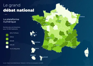 La plateforme num&eacute;rique : nombre de contributions pour 10000 habitants