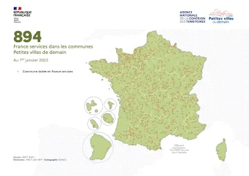 894 France services dans les communes Petites villes de demain au 1er janvier 2022
