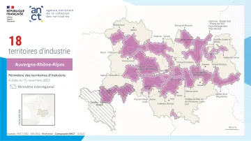 Territoires d'industrie : Auvergne-Rh&ocirc;ne-Alpes