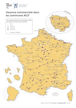 Vacance commerciale dans les communes ACV