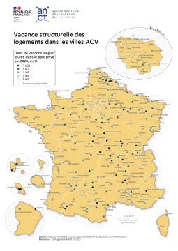 Vacance structurelle des logements dans les villes ACV