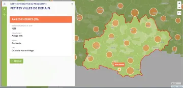 Carte interactive des communes du dispositif Petites villes de demain